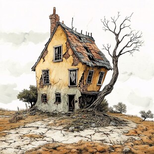 原创插画废墟