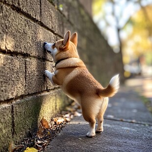 柯基犬背影