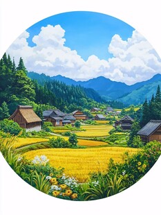 簸箕风景画