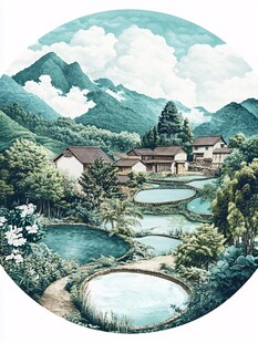 弇山园插画