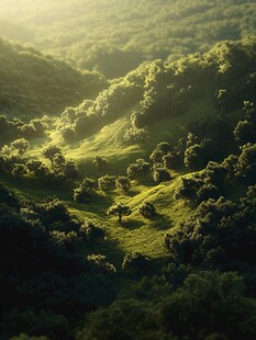 山林山谷幽谷麋鹿岭