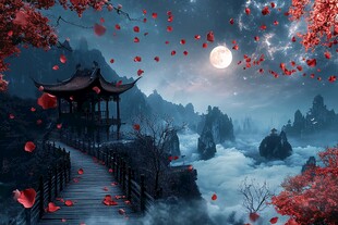 梦幻中秋节场景