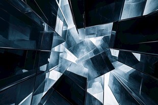 酷炫蓝水晶立体背景