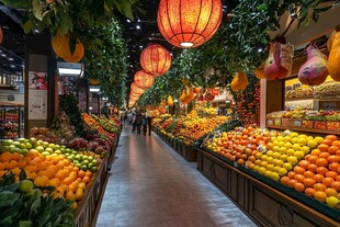 生鲜水果超市环境内景