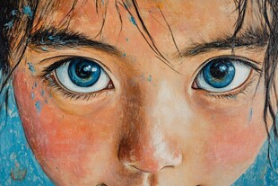 满脸通红大汗的小女孩