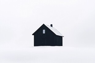 冬天雪屋积雪雪景