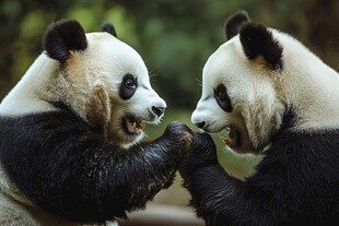 打架的大熊猫