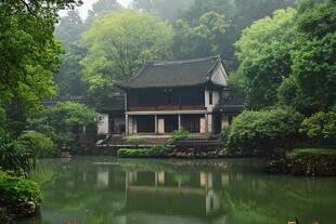 雨后的古隆中