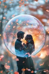 漫天泡泡唯美浪漫