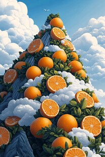 砂糖橘插画设计