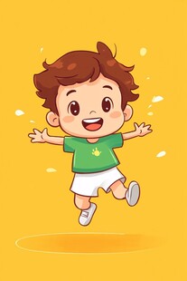 运动幼儿天真插画
