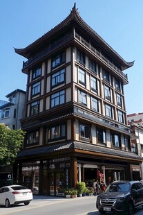 沿街仿古建筑