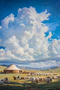 蒙古油画