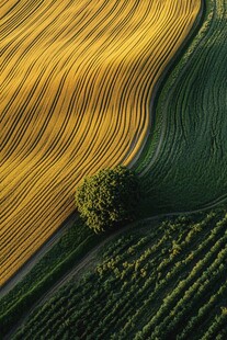 色彩农田自然风光
