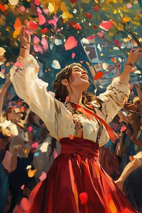 俄罗斯人物插画