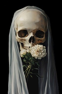 蓝色眼珠的骷髅