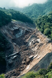 雨后山体崩塌