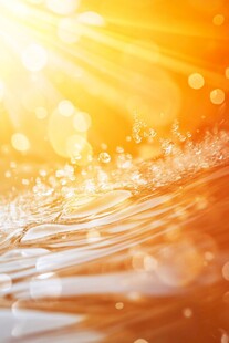 科技感十足的橙色光晕背景图片