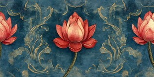 文艺古典莲花壁纸