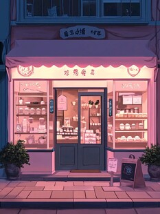 糕点铺插画