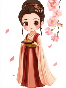 卡通汉服美女