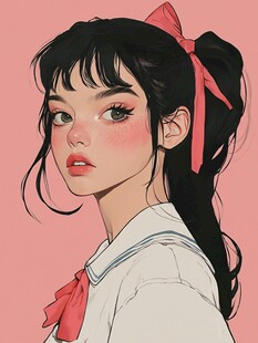 高级感女插画