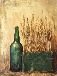 酒瓶油画