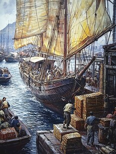 古代航海贸易场景