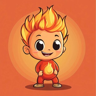 卡通火焰仔