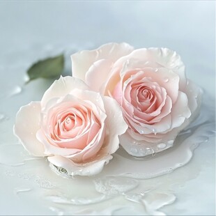 梦幻水晶粉红玫瑰花