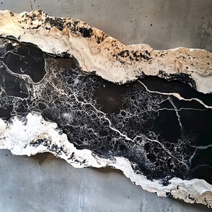 黑蓝色大理石材背景墙