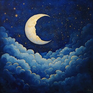 梦幻夜晚立体画