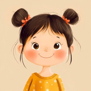 小女孩儿插