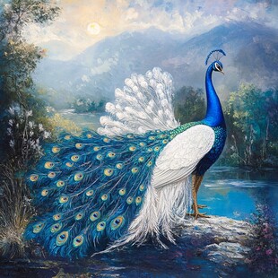 油画山水花鸟动物画