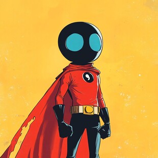 原创卡通超能侠