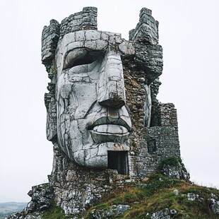 石头人面部