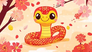 蛇年插画合集