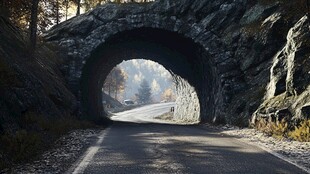 山区隧道口