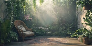 影视小品庭院背景