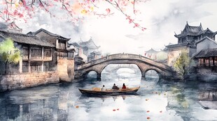 唯美浪漫江南水乡风情