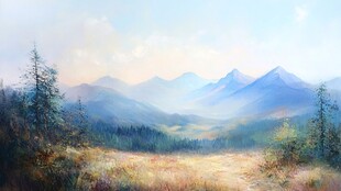 宽屏风景画