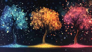 神秘梦幻的大树