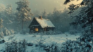 意境雪场景