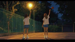 打网球少女形象