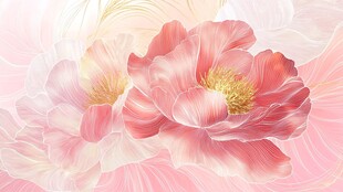 牡丹包装插画