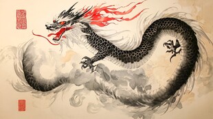 龙年插画手绘