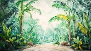雨林插画