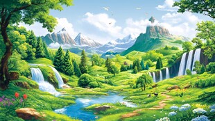 宽屏风景画