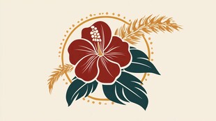 扶桑花插画