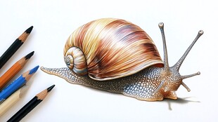 蜗牛艺术画